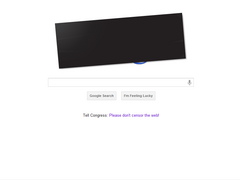 SOPA抗議活動 Google SOPA抗議