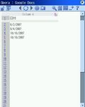 Google Docs Opera spreadsheetsをOperaで表示